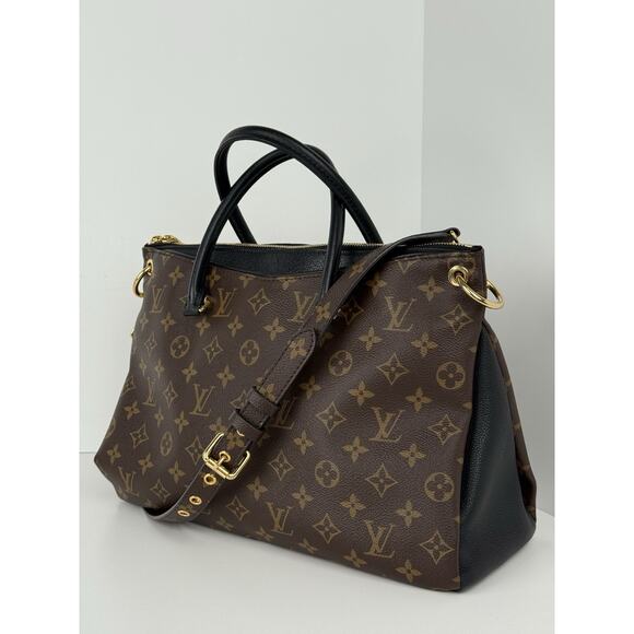 Louis Vuitton Pallas Black Interior Tote BB Brown Canvas/Leather - Picture 1 of 16